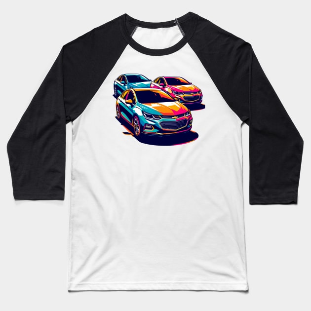 Chevrolet Cruze Baseball T-Shirt by Vehicles-Art